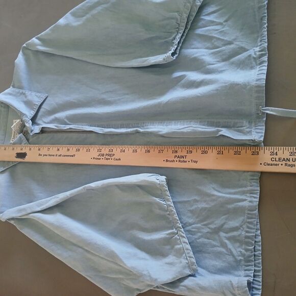 Classic Blues by Wrangler 100% Cotton Top Women's Large Blue Denim Zip Up - Picture 13 of 14